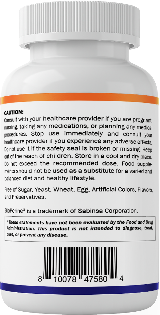 KSM-66 Ashwagandha Root Extract + Bioperine - 600mg, 60 Veggie Caps