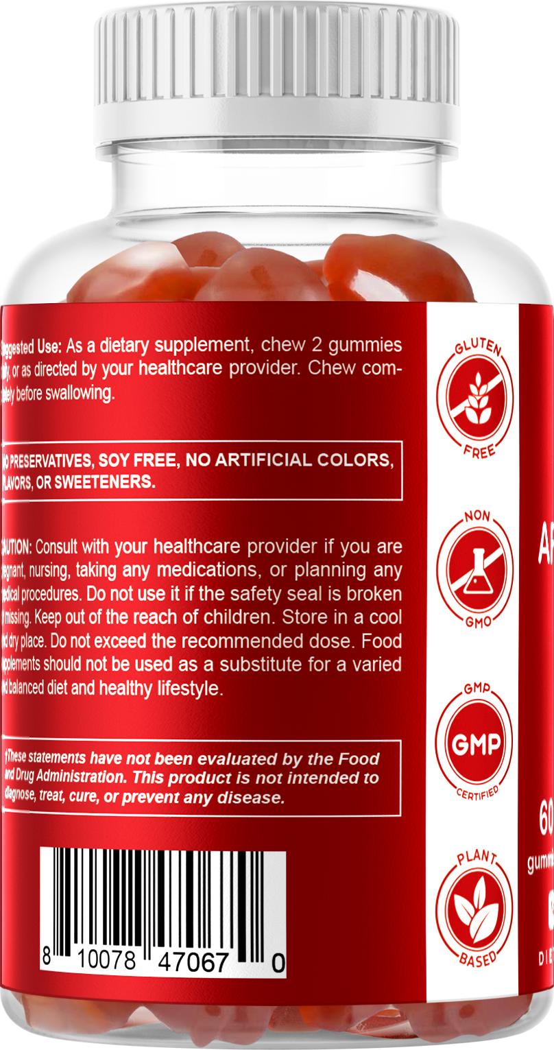Apple Cider Vinegar 1000 mg 60 Vegan Gummies