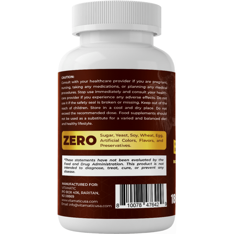 Vitamatic Grass-Fed Beef Bone & Marrow 180 Capsules
