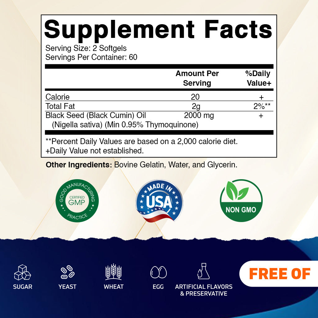 Black Seed Oil 2000mg - 120 Softgels