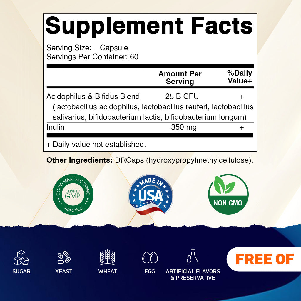 Acidophilus Bifidus 25 Billion DR Capsule - 60 Count