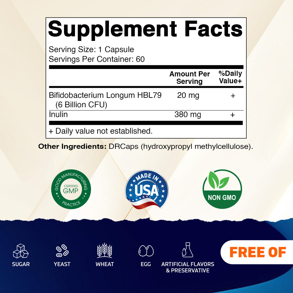 Bifidobacterium Longum 6 Billion CFU - 60 DRCapsules