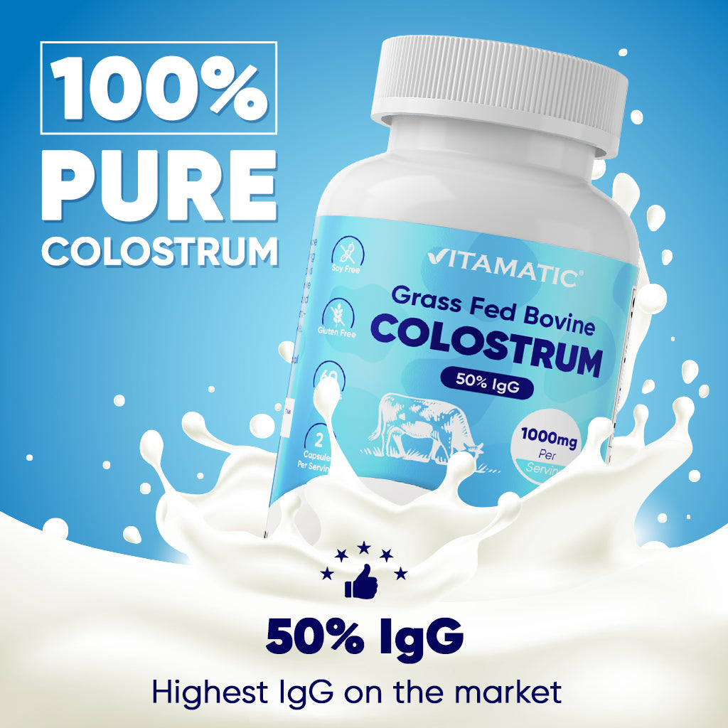 Bovine Colostrum 50% IgG 1000mg - 120 Vegetarian Capsules
