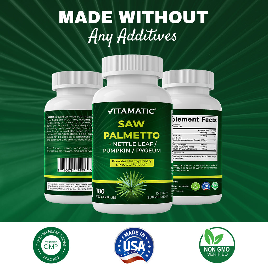 Saw Palmetto Extract for Men & Women 180 Veg Capsules