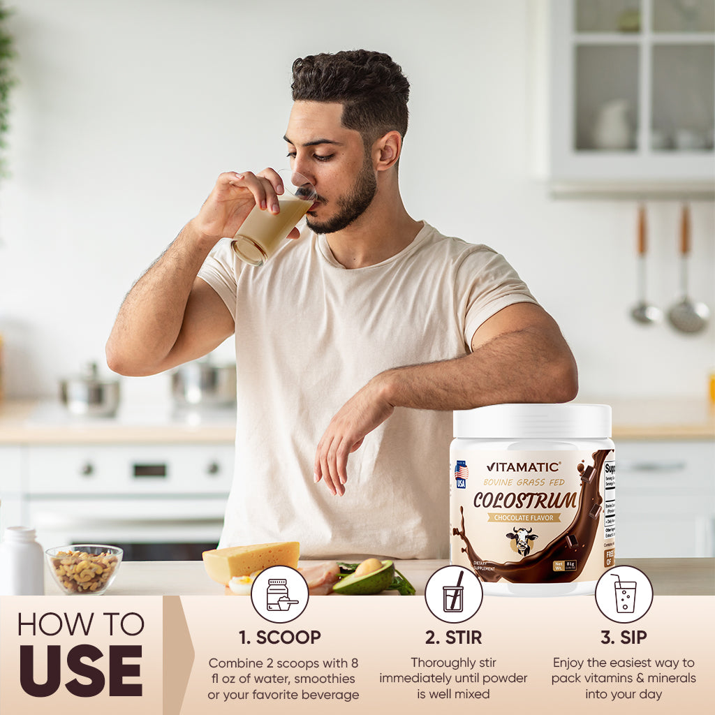 Bovine Colostrum 30% IgG Powder 30 Servings - Chocolate Flavor - 81 Gram