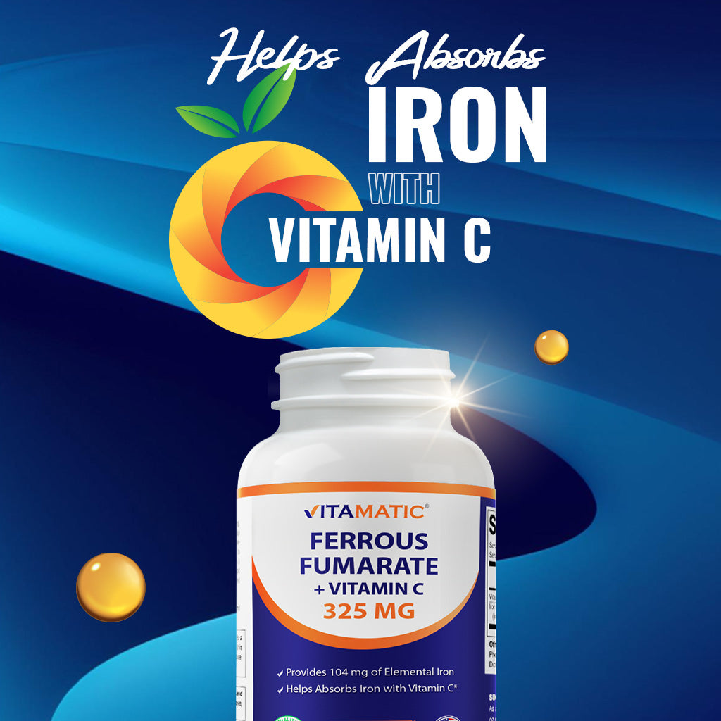 Ferrous Fumarate 325 mg + Vitamin C 100 mg - 120 Tablets