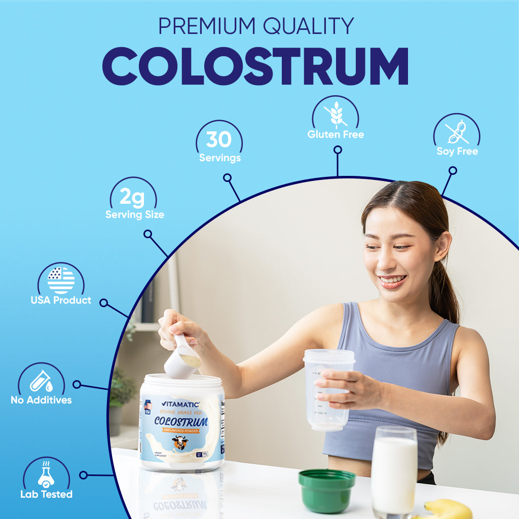 Colostrum Powder 30% IgG - JAR 60 Grams (Unflavored)