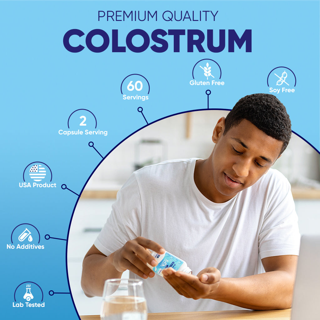 Bovine Colostrum 50% IgG 1000mg - 120 Vegetarian Capsules