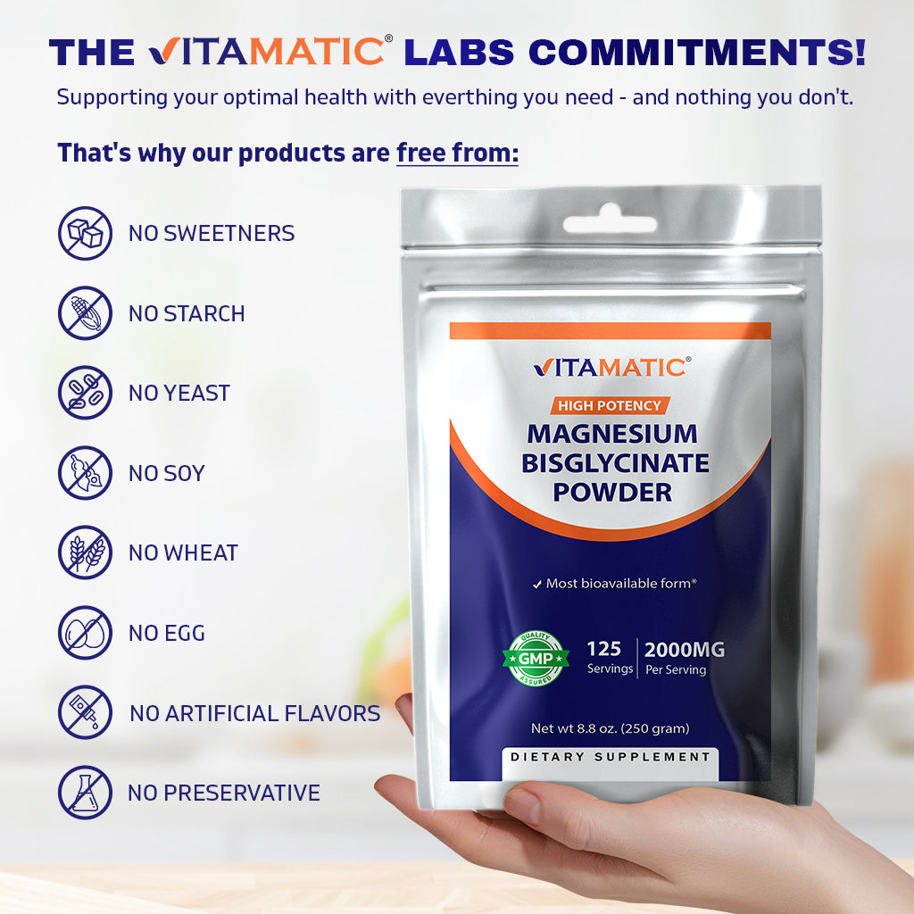 Magnesium Bisglycinate 250gram Powder - 250 Servings