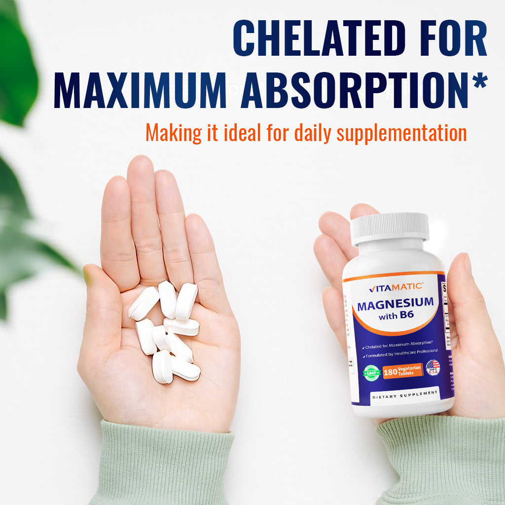 Magnesium Glycinate 500mg per Tablet 180 Vegetarian Tablets