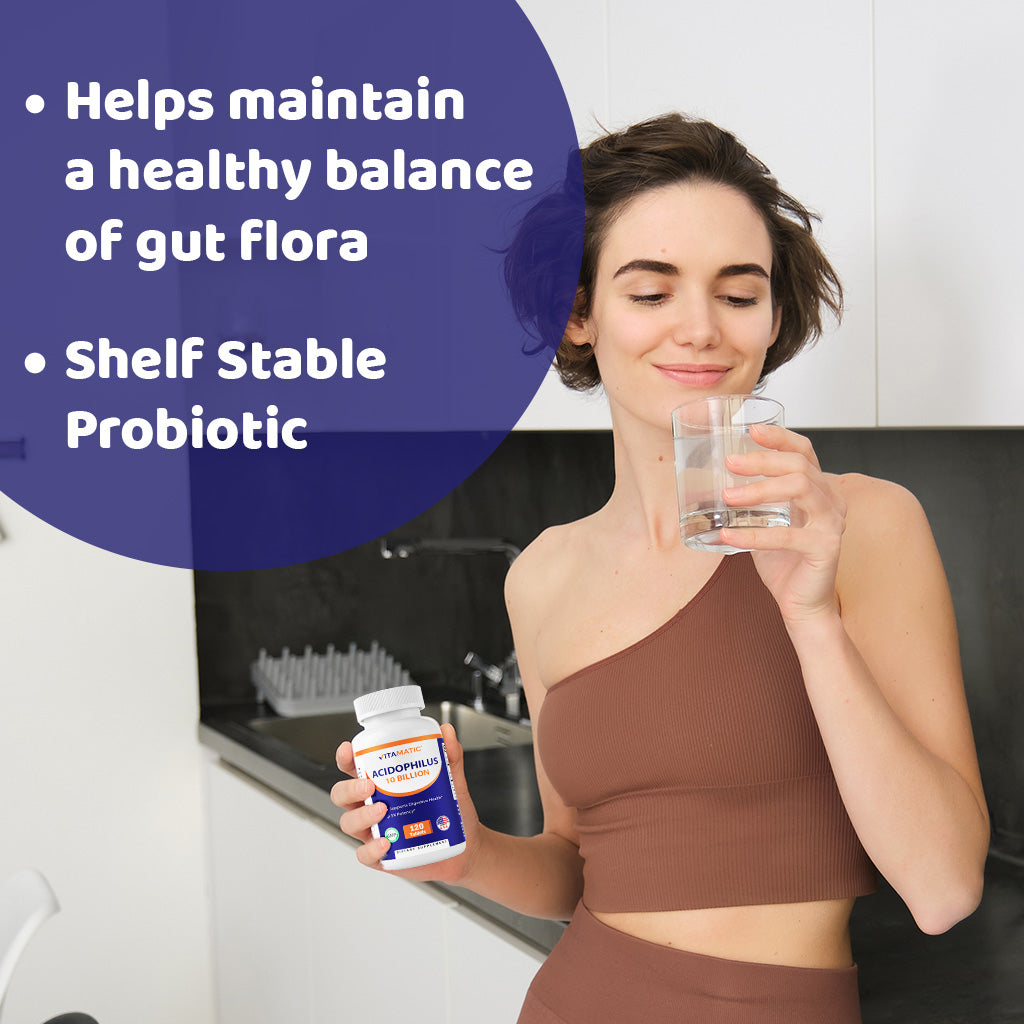 Acidophilus Probiotic 10 Billion CFU Daily Probiotic Supplement 120 Tablets