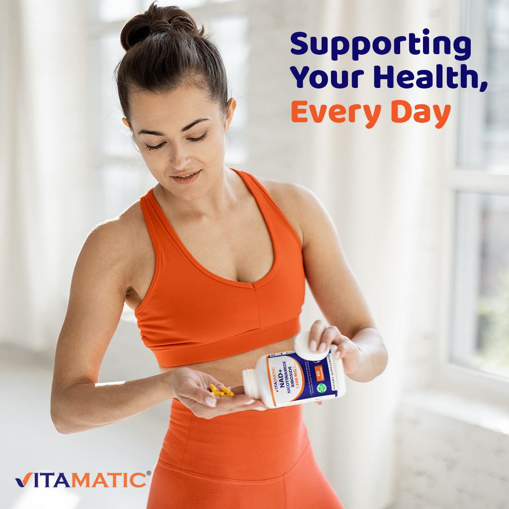 Vitamatic NAD Nicotinamide Riboside Supplement 1300mg 60 Ct - Support Healthy