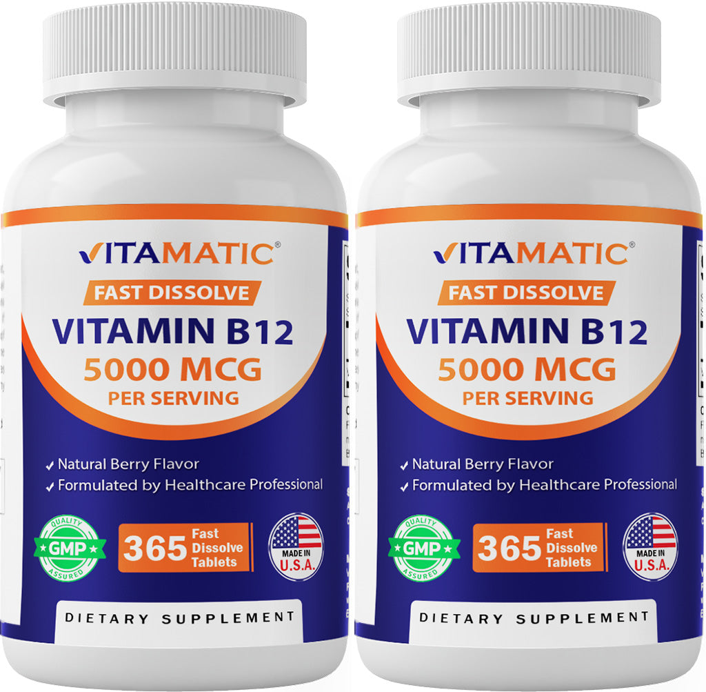 Vitamin B12 5000 mcg per Serving Fast Dissolve 365 Tablets