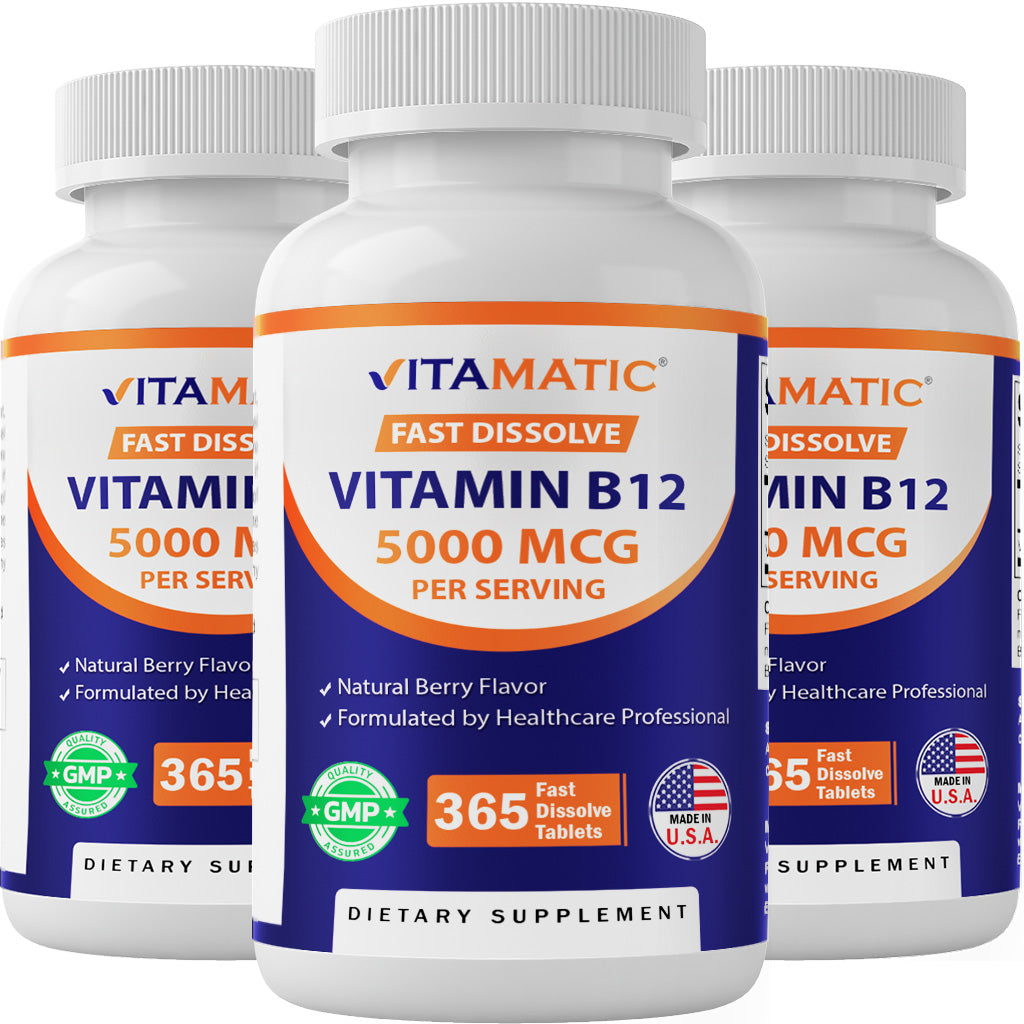 Vitamin B12 5000 mcg per Serving Fast Dissolve 365 Tablets