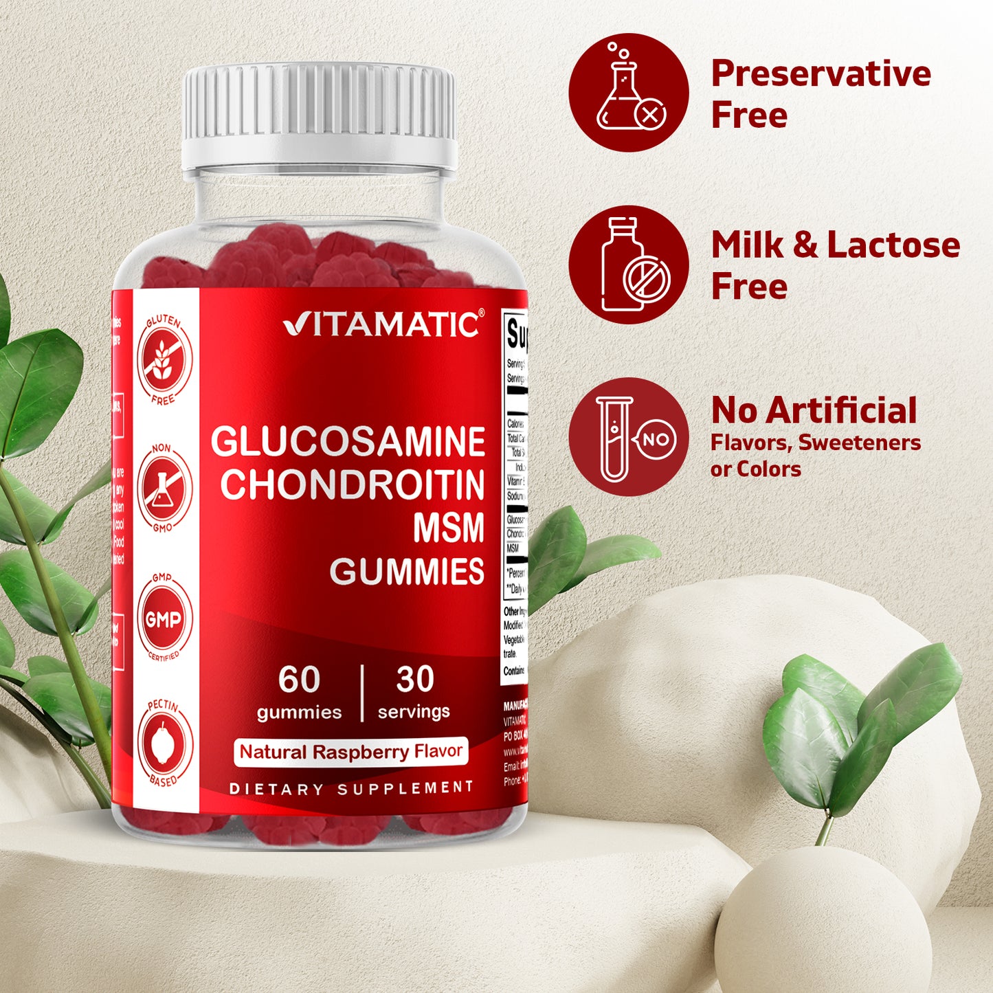 Glucosamine Chondroitin MSM & Vitamin E 60 Gummies