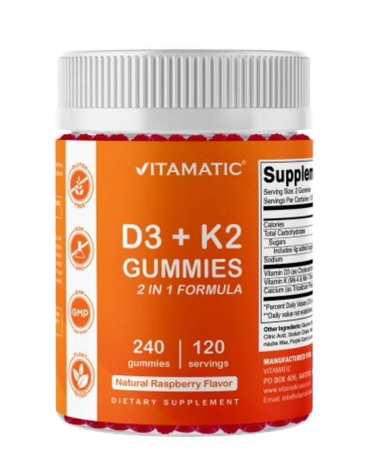 Vitamin D3 K2 with Calcium Gummies - 240 Count