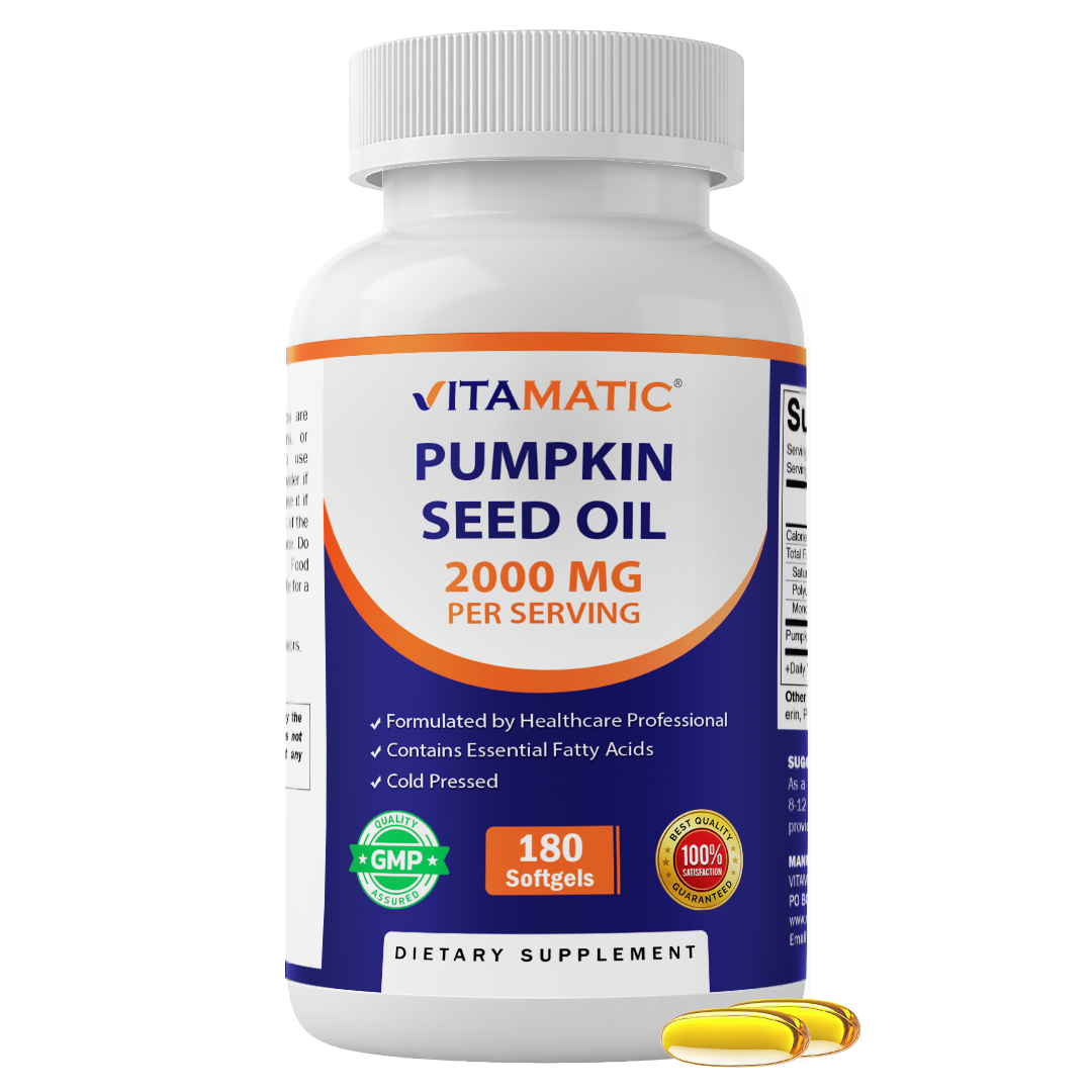 Pumpkin Seed Oil 2000mg per Serving Softgels