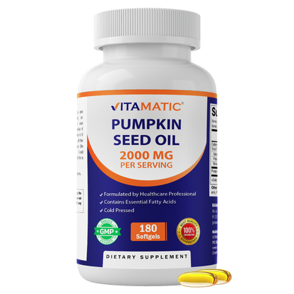 Pumpkin Seed Oil 2000mg per Serving Softgels