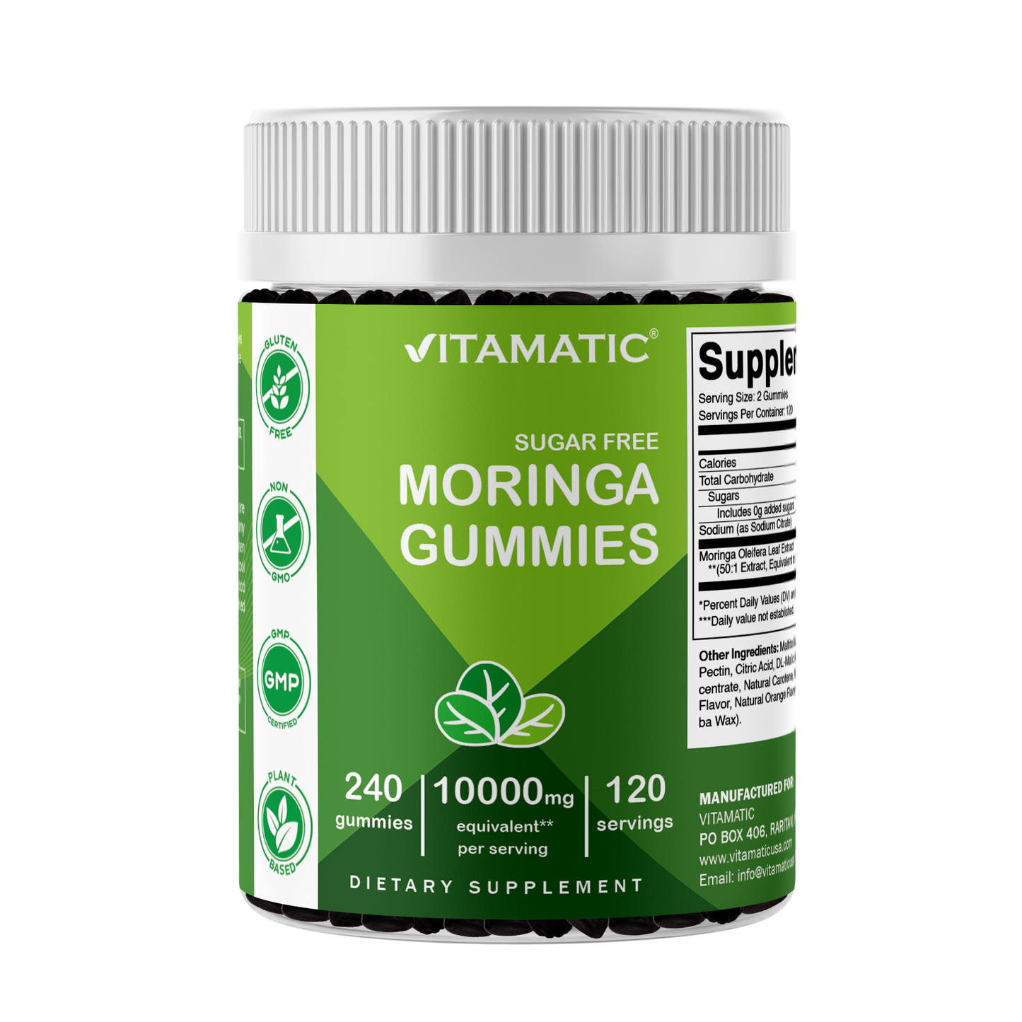 Vitamatic | Moringa 10000 mg Equivalent | 240 Gummies