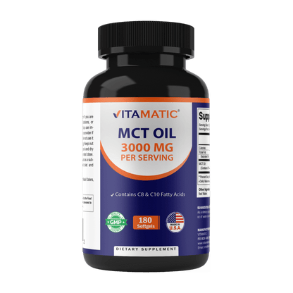 MCT Oil Softgels 3000 mg - 180 Softgels