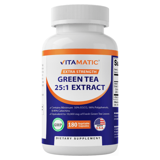 Green Tea Extract with Vitamin C - 180 Veg Capsules