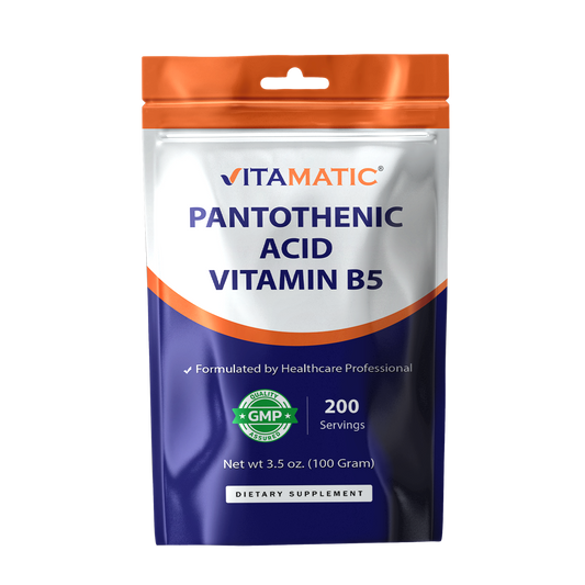 Pantothenic Acid Powder 500mg Per Serving, 100g Pouch