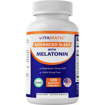 Advanced Sleep Aid with Melatonin - 120 Vegetable Capsules