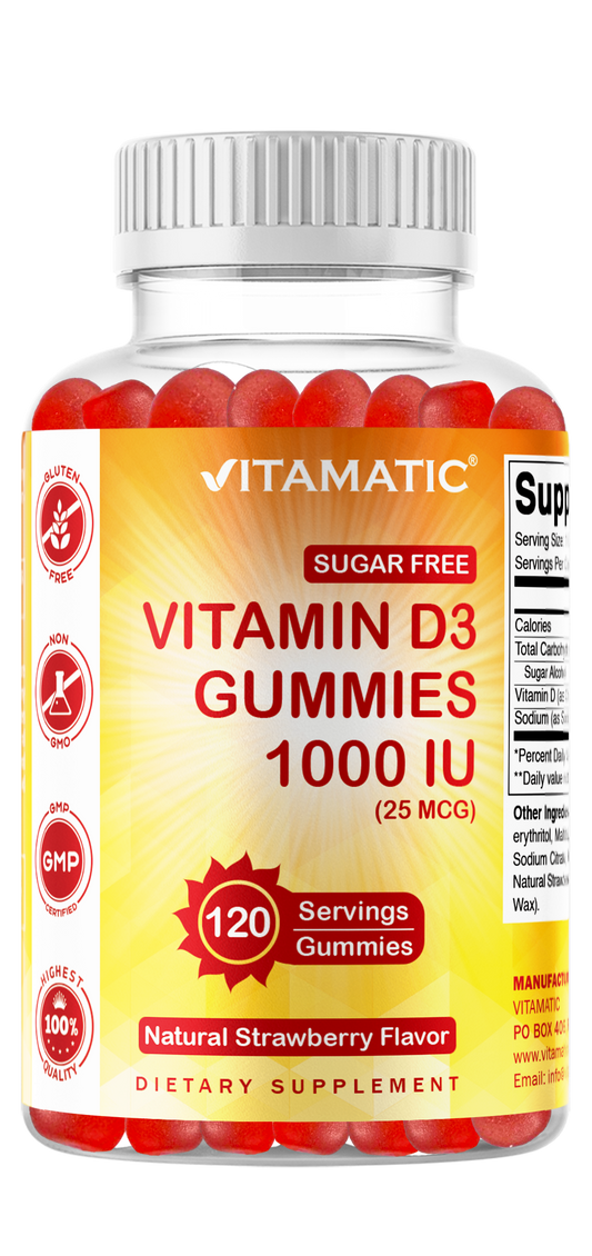 Sugar Free Vitamin D3 1000 IU - 120 Gummies