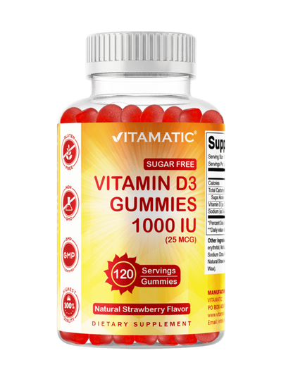 Sugar Free Vitamin D3 1000 IU - 120 Gummies