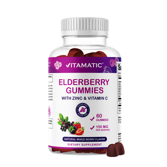 Elderberry + Vitamin C & Zinc Gummies, 60 Count