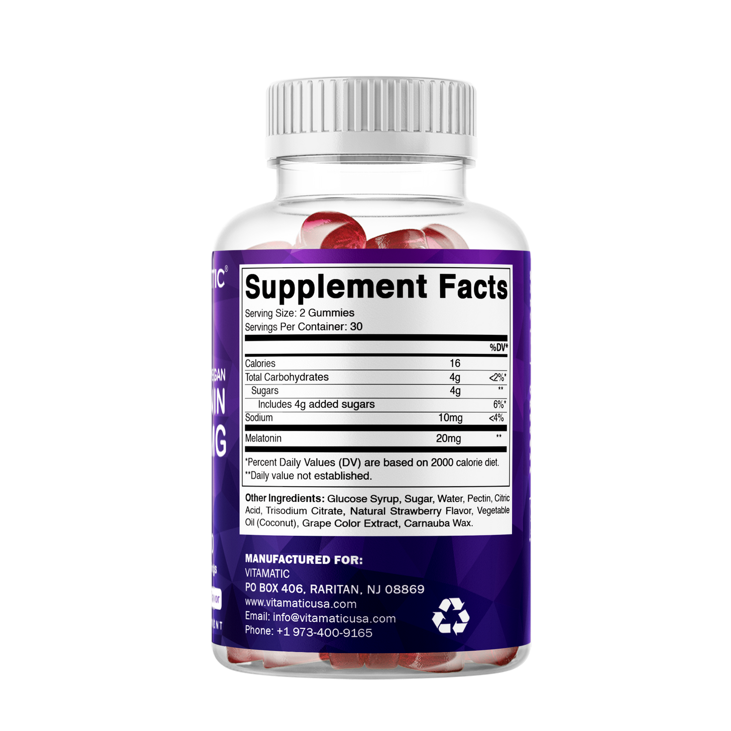 Melatonin 20mg - 60 Vegan Gummies