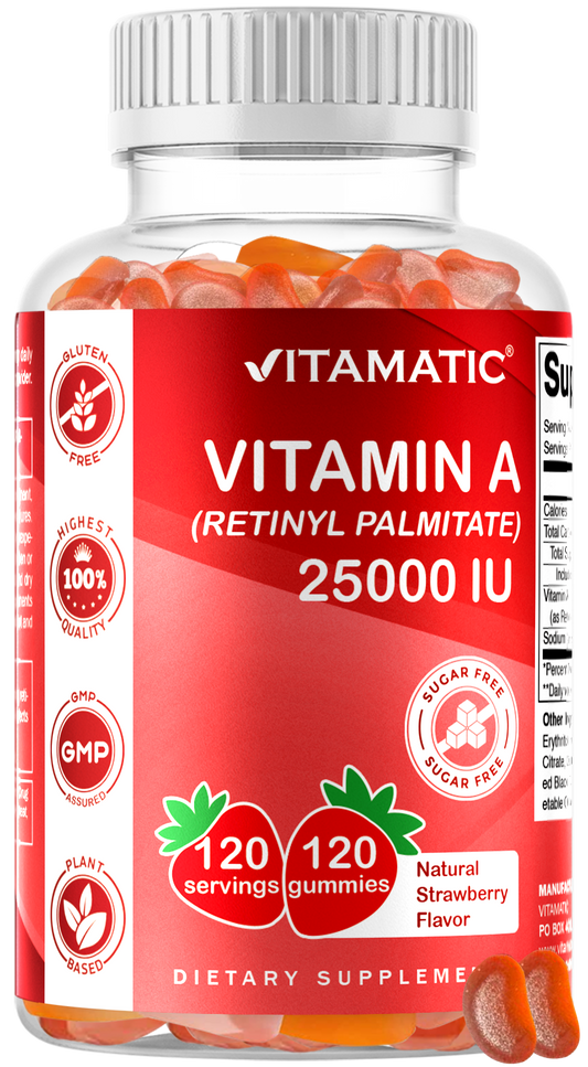 Vitamatic Sugar-Free Vitamin A 25000 IU, 120 Gummies