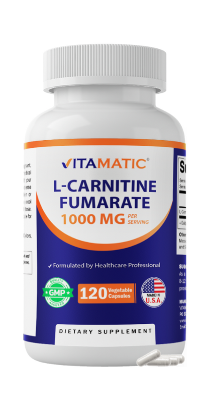 L-Carnititine Fumarate 1000 mg - 120 Vegetable Capsules