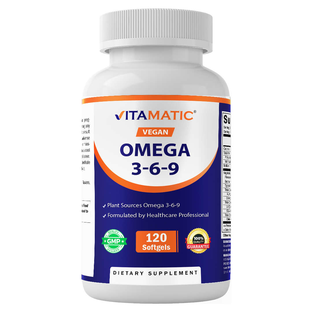 Vitamatic Vegan Omega 3-6-9 Complex 1250mg - 120 Softgels