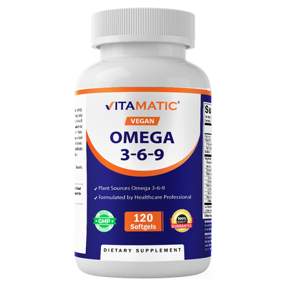Vitamatic Vegan Omega 3-6-9 Complex 1250mg - 120 Softgels