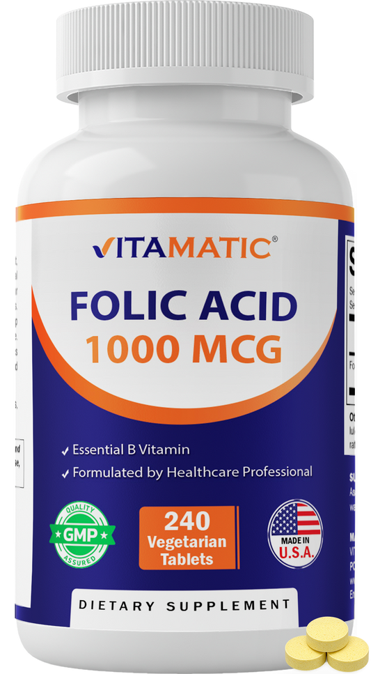 Vitamatic Folic Acid 1mg Supplement, 240 Tablets