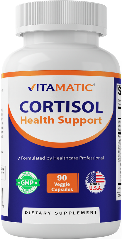 Cortisol Health Support - 90 Veggie Capsules- Made with Adaptogenic Blend with Ashwagandha, Rhodiola, Magnolia, L-Theanine, Phosphatidylserine