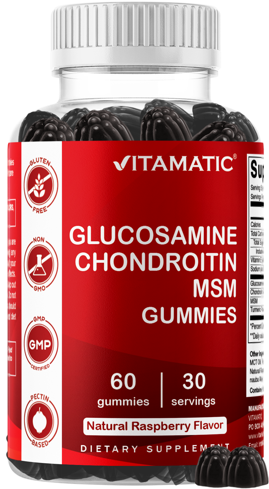 Vitamatic Glucosamine Chondroitin MSM, 60 Gummies