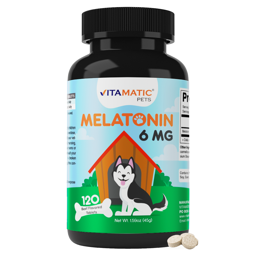 Vitamatic Melatonin for Dogs 6mg, 120 Chewable Tablets