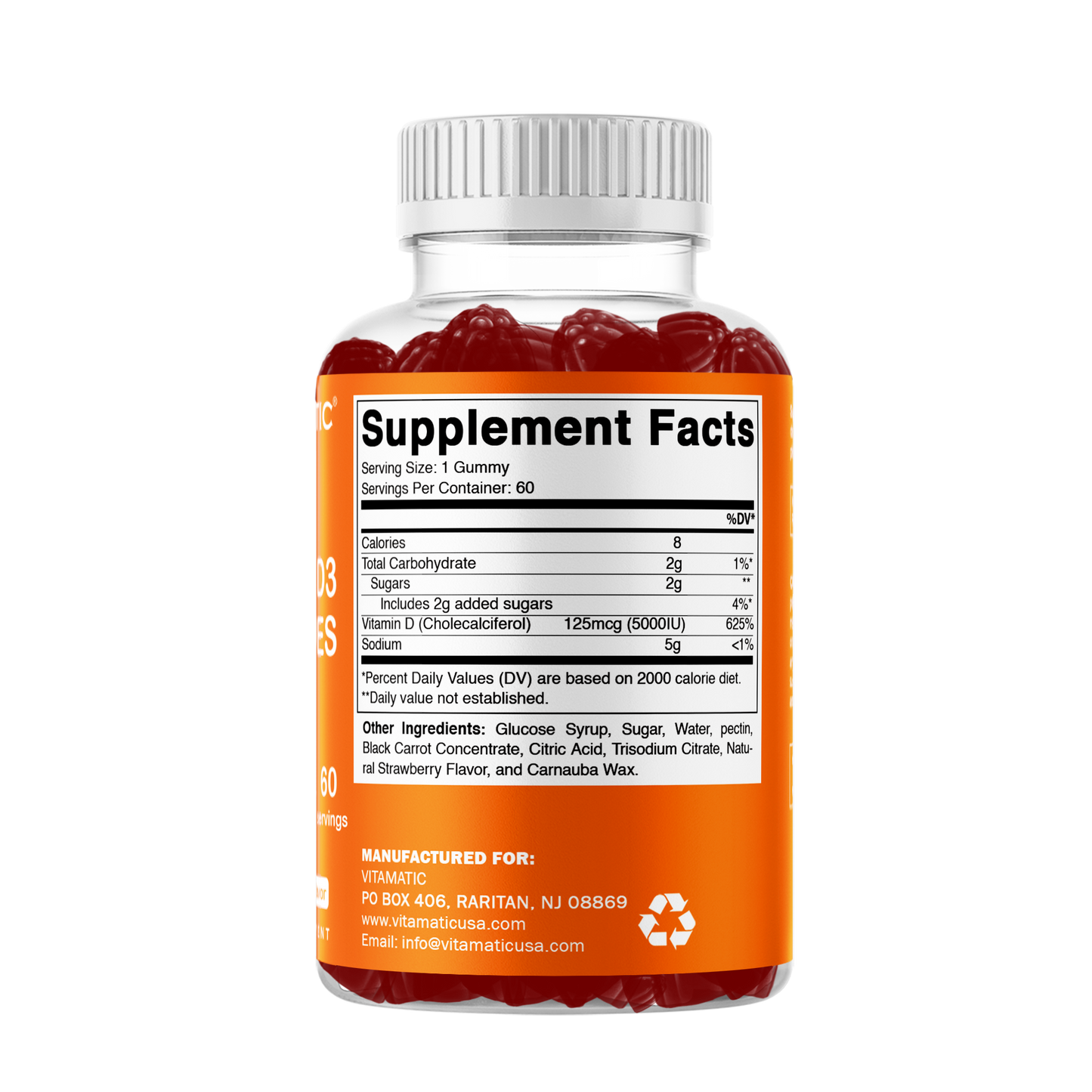 Vitamin D3 5000 IU - 60 Gummies