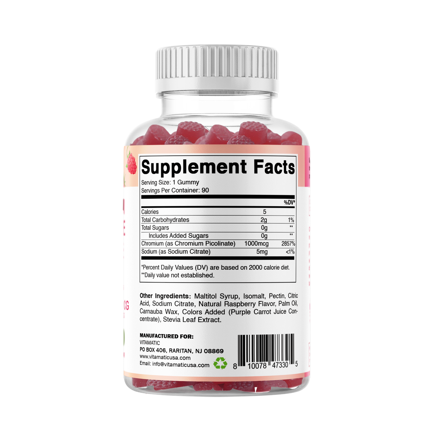 Vitamatic Chromium Picolinate 1000 mcg - 90 Gummies