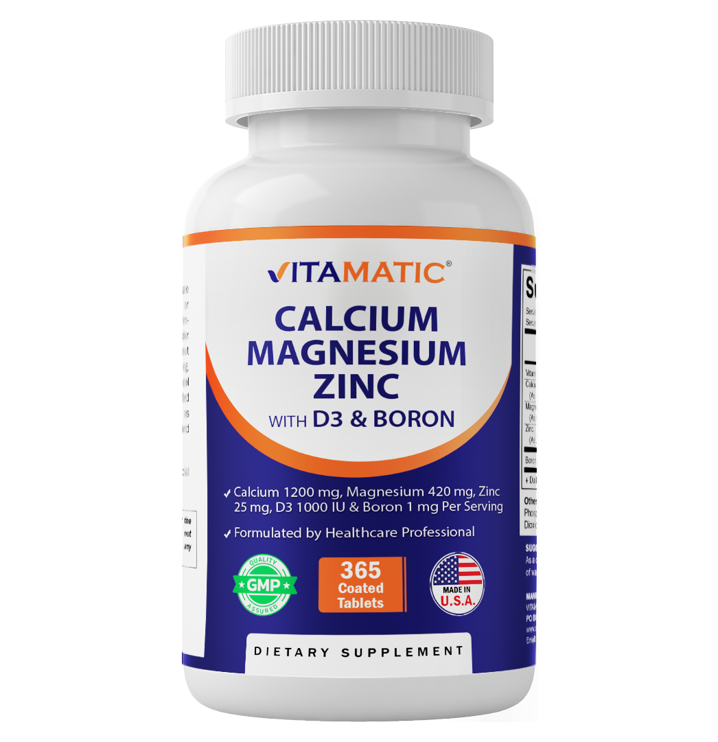 Calcium Magnesium Zinc with D3 & Boron - 365 Coated Tablets