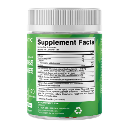 Irish Sea Moss Gummies - 3000 mg - 240 Vegan Gummies