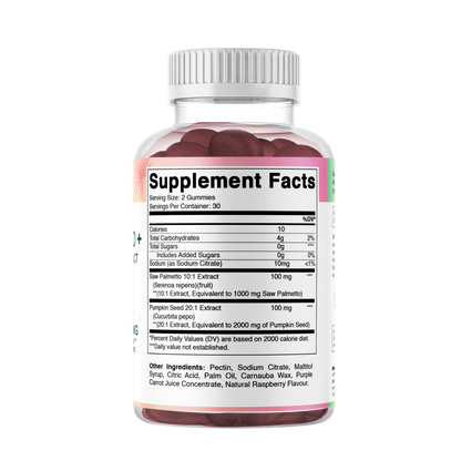 Sugar Free Saw Palmetto with Pumpkin Seed 3000 mg  - 60 Gummies