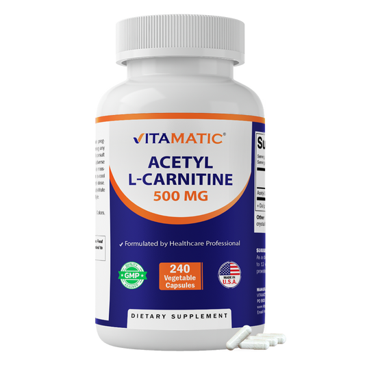 Acetyl L-Carnitine 500mg, 240 Vegetarian Capsules