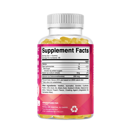 Sugar Free Yeast Free Selenium 200 mcg - 90 Gummies