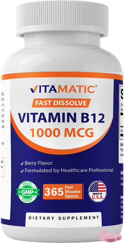 Vitamin B12 1000 mcg - 365 Fast Dissolve Tablets