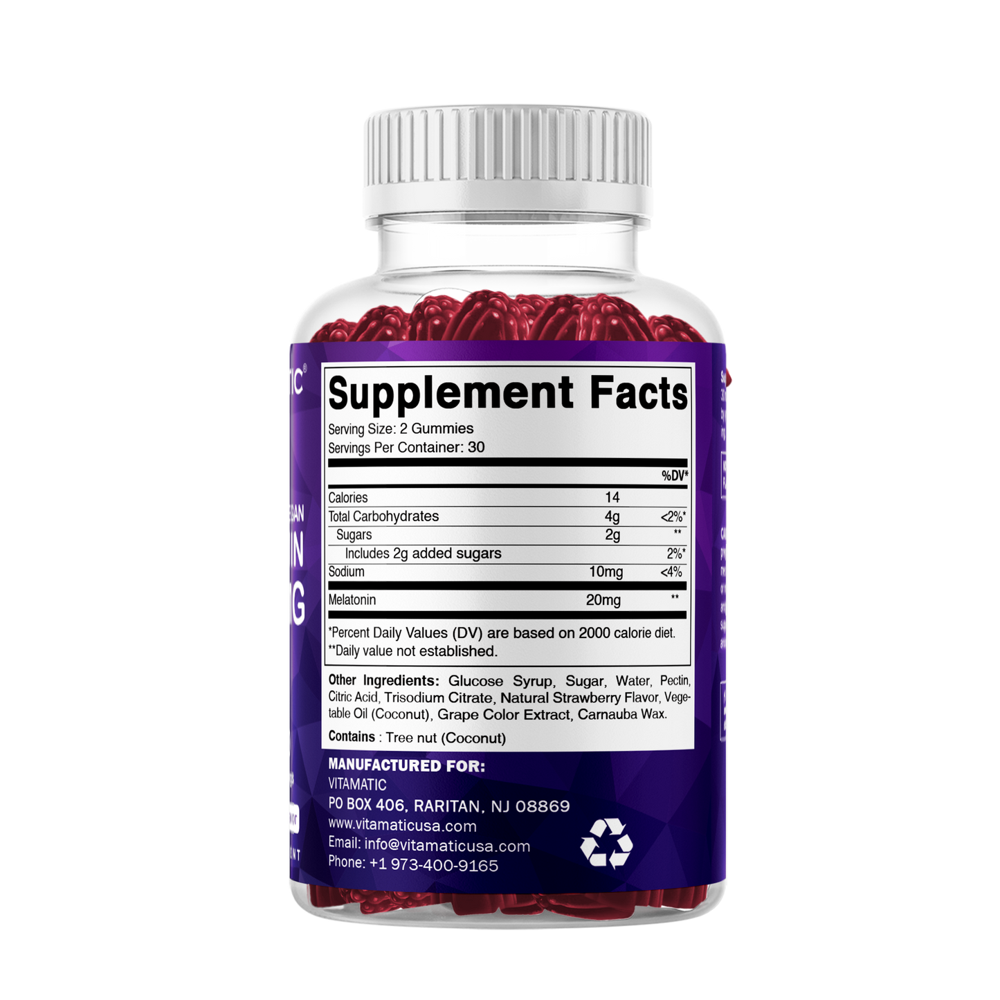 Melatonin 20mg - 60 Vegan Gummies