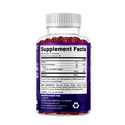 Melatonin 20mg - 60 Vegan Gummies