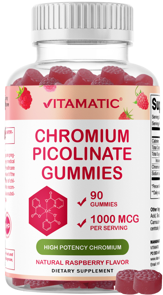 Vitamatic Chromium Picolinate 1000 mcg Per Serving Gummies, 90 Count